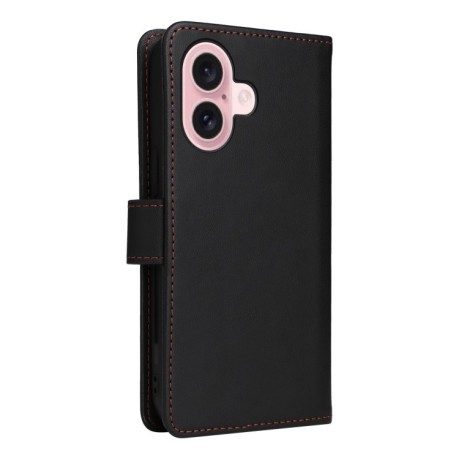 Чохол-книжка BETOPNICE BN-005 2 in 1 Detachable Imitate Genuine Leather для iPhone 16 - чорний