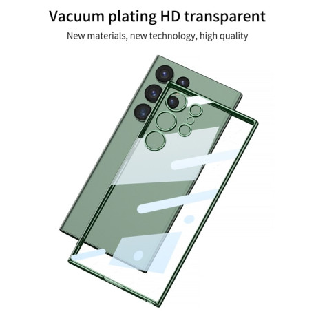 Противоударный чехол GKK Plating Transparent TPU для Samsung Galaxy S24 Ultra - прозрачный