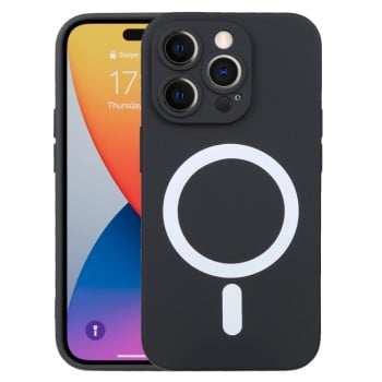Противоударный чехол Liquid Silicone Full (Magsafe) для iPhone 14 Pro - черный