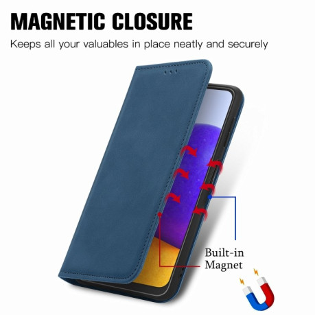 Чохол-книжка Retro Skin Feel Business Magnetic Samsung Galaxy M32/A22 4G - синій