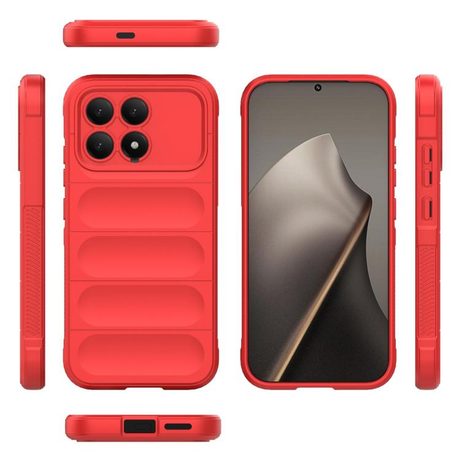 Силиконовый чехол Magic Flannel на Xiaomi Redmi K90/Poco F8 Pro — красный