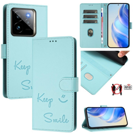 Чехол-книжка Embossing Stripe RFID для Realme GT 7 Pro 5G Global - зеленый