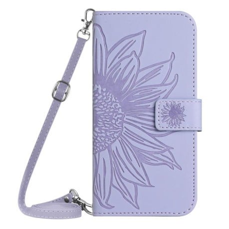 Чехол-книжка Skin Feel Sun Flower для Motorola Moto G56 5G - фиолетовый