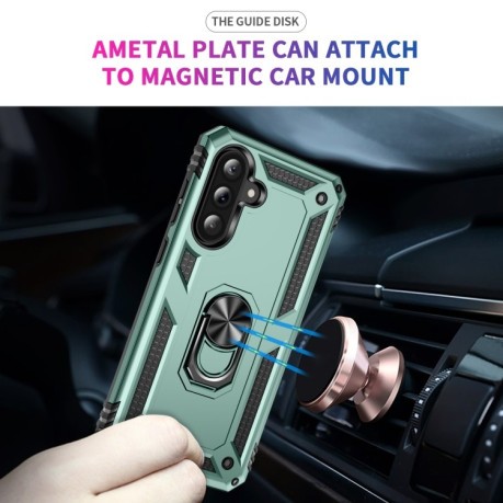Противоударный чехол HMC 360 Degree Rotating Holder на Samsung Galaxy A36 5G - зеленый