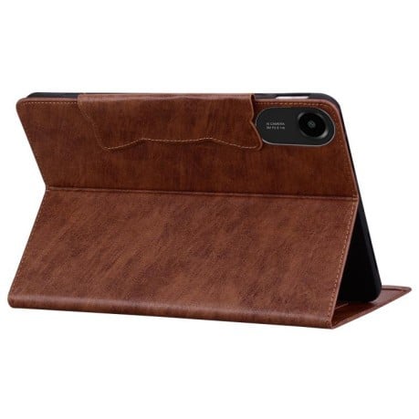 Чехол-книжка Cat Buckle Leather на Xiaomi Redmi Pad 2 - коричневый
