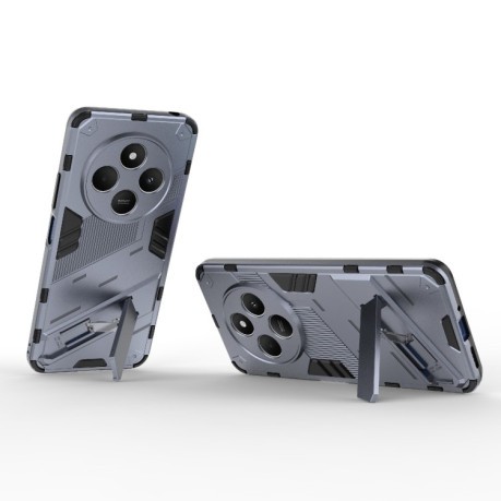 Противоударный чехол Punk Armor для Xiaomi Redmi 14C 4G/Poco C75/Redmi A4 5G - серый