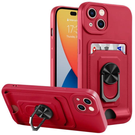 Протиударний чохол Ring Kickstand для iPhone 14 Pro Max - червоний