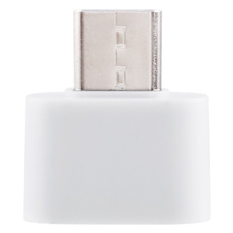 Адаптер Plastic USB-C / Type-C Male to USB 2 Female OTG Data Transmission Charging Adapter- черный - белый