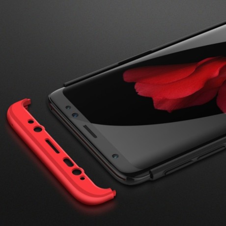 Чехол GKK Three Stage Splicing Full Coverage на Samsung Galaxy S9+ Plus - красный