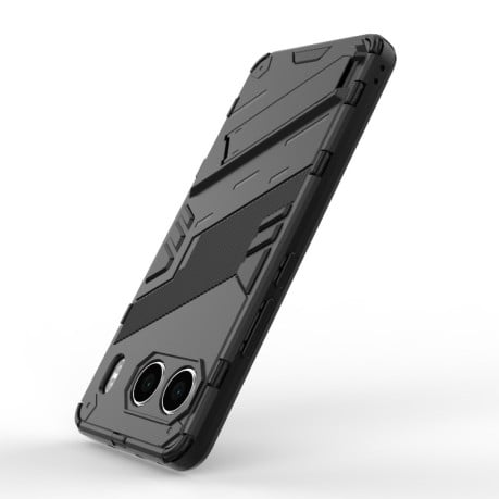 Противоударный чехол Punk Armor с подставкой на OnePlus Nord 4 5G Global - черный