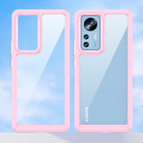 Чохол протиударний Colorful Acrylic Series для Xiaomi 12 Pro - рожевий