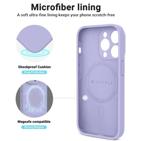 Противоударный чехол LK MagSafe Magnetic Silicone для iPhone 15 Pro Max - фиолетовый