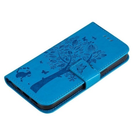 Чохол-книжка Cat Embossing Pattern на Vivo Y11s/Y12A/Y12s/Y20/Y20A/Y20s/Y20G/Y20SG - синій