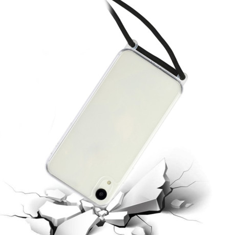 Протиударний чохол Ultra-thin Acrylic with Lanyard для iPhone XR - чорний