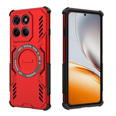 Противоударный чехол Butterfly Armor MagSafe Magnetic Ring Shockproof для Motorola Edge 60 Pro 5G - красный