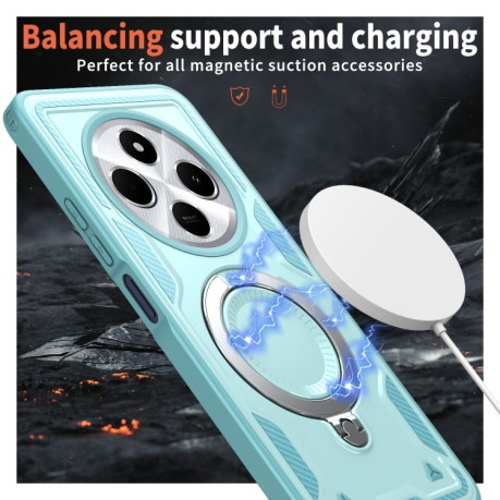 Протиударний чохол MagSafe Holder Armor PC Hybrid для Xiaomi Redmi 14C 5G - блакитний