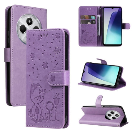 Чехол-книжка Cat and Dog для Xiaomi Redmi 14C 4G/Poco C75/Redmi A4 5G - фиолетовый