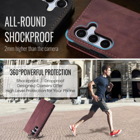 Чехол-книжка CaseMe-013 Multifunctional на  Samsung Galaxy S25 5G - красный