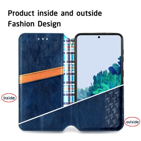 Чохол-книжка Cubic Grid Samsung Galaxy S21 Plus - синій