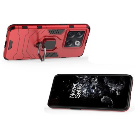 Противоударный чехол HMC Magnetic Ring Holder для OnePlus 10T 5G / Ace Pro 5G - красный