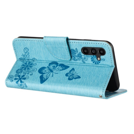 Чехол-книжка Embossed Butterfly для Samsung Galaxy A36 / A56 5G - синий