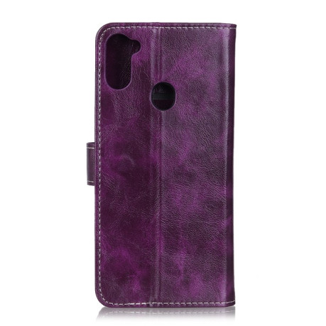 Кожаный чехол Retro Crazy Horse Texture на Samsung Galaxy A11/M11 - фиолетовый