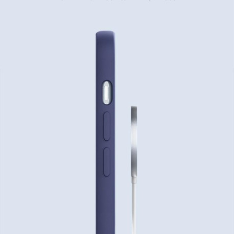 Ударозащитный чехол Liquid Silicone (Magsafe) для iPhone 12 - черный