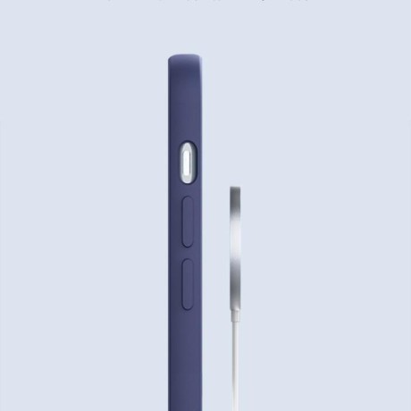 Ударозащитный чехол Liquid Silicone (Magsafe) для iPhone 12 - серый