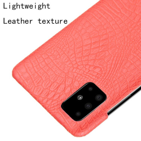 Ударопрочный чехол Crocodile Texture на Samsung Galaxy A51-красный