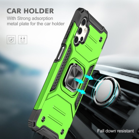 Противоударный чехол Magnetic Armor with Holder для Samsung Galaxy A32 5G- светло-зеленый