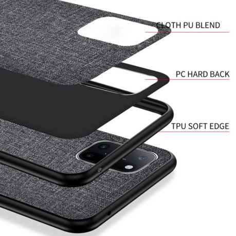 Чохол протиударний Cloth Texture на Samsung Galaxy A72 - чорний