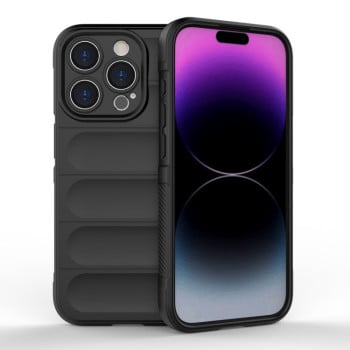 Силіконовий чохол Magic Flannel для iPhone 15 Pro - чорний