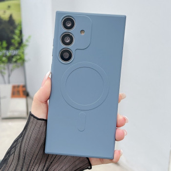 Силіконовий чохол Solid Color Liquid Silicone MagSafe Magnetic для Samsung Galaxy S24 FE 5G - сірий