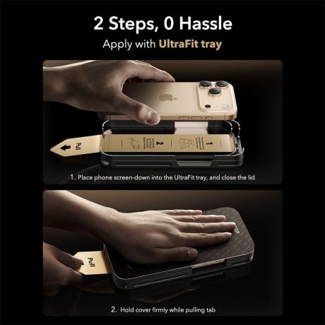 Защитное стекло ESR UltraFit Armorite Pro Tempered Glass на iPhone 17 Pro - Clear