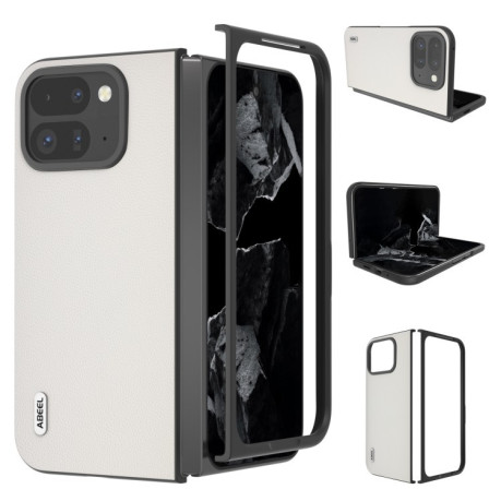 Чохол ABEEL Genuine Leather Luxury для Google Pixel 9 Pro Fold - білий
