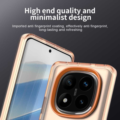 Протиударний чохол MagSafe Holder PC Hybrid для Xiaomi Redmi Note 14 Pro 5G/Poco X7 - помаранчевий