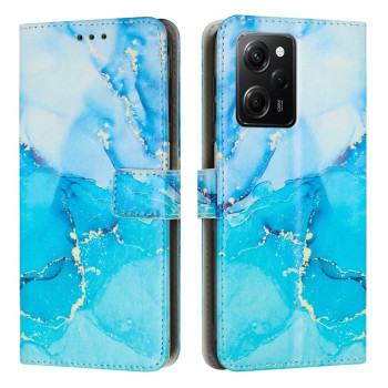 Чехол-книжка Painted Marble Pattern для Xiaomi Redmi Note 12 Pro Speed / Poco X5 Pro 5G - синий