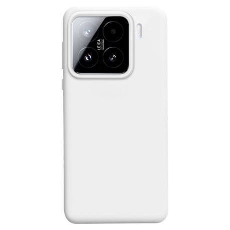 Силиконовый чехол Solid Color Liquid на Xiaomi 15 - белый