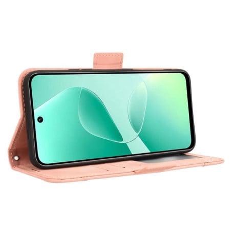 Чехол-книжка Skin Feel с мягкой фактурой Calf на Infinix Hot 60i 4G / Hot 60 5G - розовый