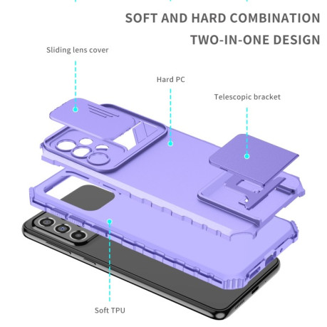 Протиударний чохол Stereoscopic Holder для Samsung Galaxy A33 5G - фіолетовий