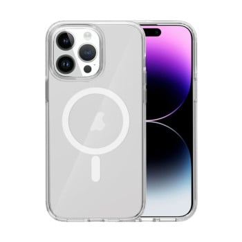 Противоударный чехол Terminator Style Transparent MagSafe Magnetic для iPhone 15 Pro Max - прозрачный