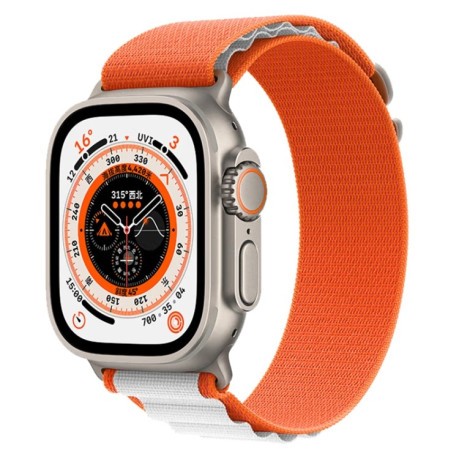 Ремінець Nylon Loop для Apple Watch Ultra 49mm - помаранчево-білий