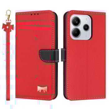 Чехол-книжка Metal Bow Leather для Xiaomi Redmi Note 14 4G 164.84mm  - красный