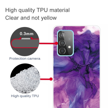 Противоударный чехол Marble Pattern для Samsung Galaxy A72 - Abstract Purple