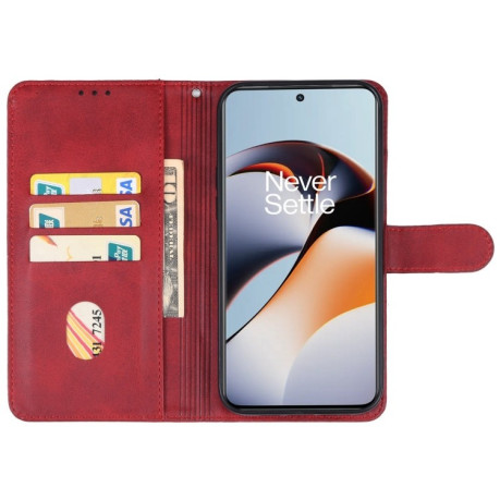 Чехол-книжка EsCase Leather для OnePlus 12R - красный
