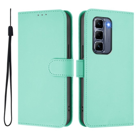Чехол-книжка Skin Feel Solid Color Leather для Infinix Hot 50 Pro+ - зеленый
