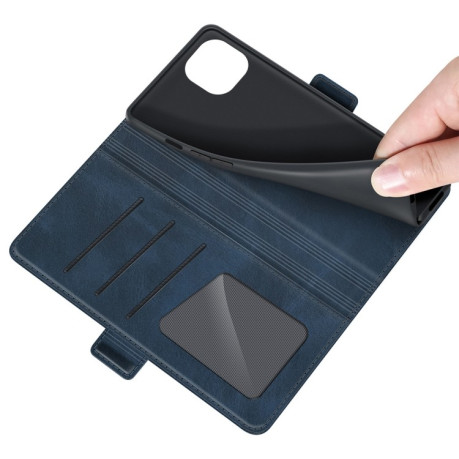 Чехол-книжка Dual-side Magnetic Buckle на iPhone 14/13 - синий