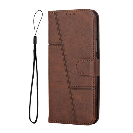 Чехол-книжка Stitching Calf Texture для Infinix Zero 30 4G - коричневый