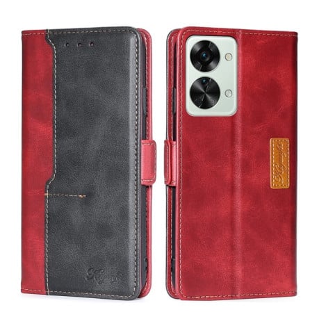 Чехол-книжка Contrast Color для OnePlus Nord 2T - красный