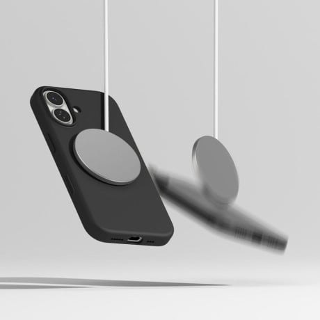 Оригінальний силіконовий чохол Ringke Silicone Magnetic з MagSafe на iPhone 17 - Black
